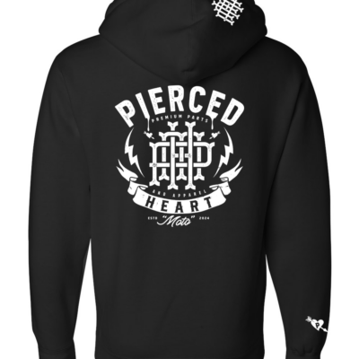 Pierced Heart Cipher Hoodie Black Back