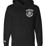 Pierced Heart Cipher Hoodie Black Front