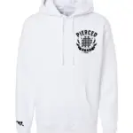 Pierced Heart Cipher Hoodie White Front