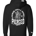 Pierced Heart Cupid Moto Hoodie Black Back