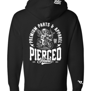 Pierced Heart Cupid Moto Hoodie Black Back