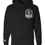 Pierced Heart Cupid Moto Hoodie Black Front