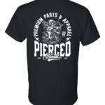 Pierced Heart Cupid Moto T-shirt Black Back