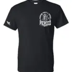 Pierced Heart Cupid Moto T-shirt Black Front