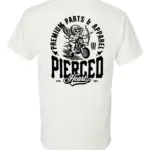 Pierced Heart Cupid Moto T-shirt White Back