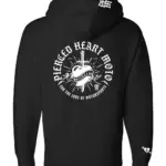 Pierced Heart Dagger Hoodie Black Back