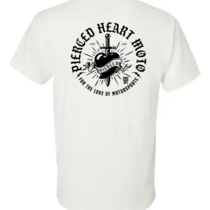 Pierced Heart Dagger Hoodie White Back