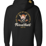 Pierced Heart RETRO LOVE Hoodie Black Back