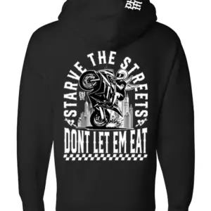 starve the streets black hoodie back